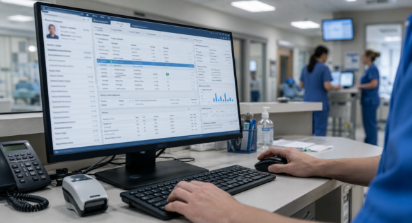 image of a computer screen with patient medical record information showing